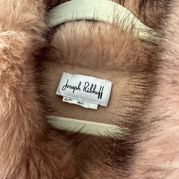 Joseph Ribkoff Pink Quartz Faux Fur Trim Cape Style 203149 - Picture 8 of 9